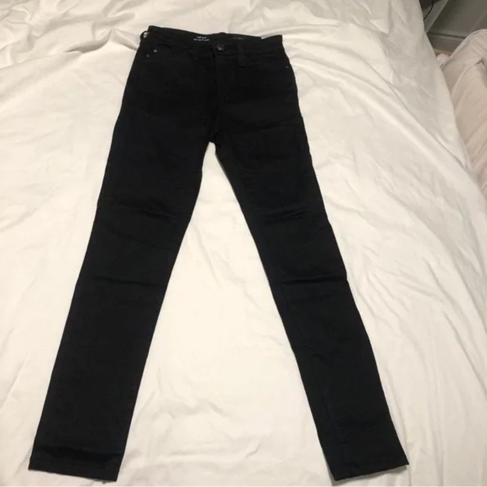AG Jeans Mila Super High Rise Skinny Jean Ankle length Black 24W 2010s Model